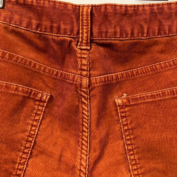 Talbots Petites Women 8p Signature Stretch Corduroy Straight Pants Orange Preppy - Picture 8 of 15